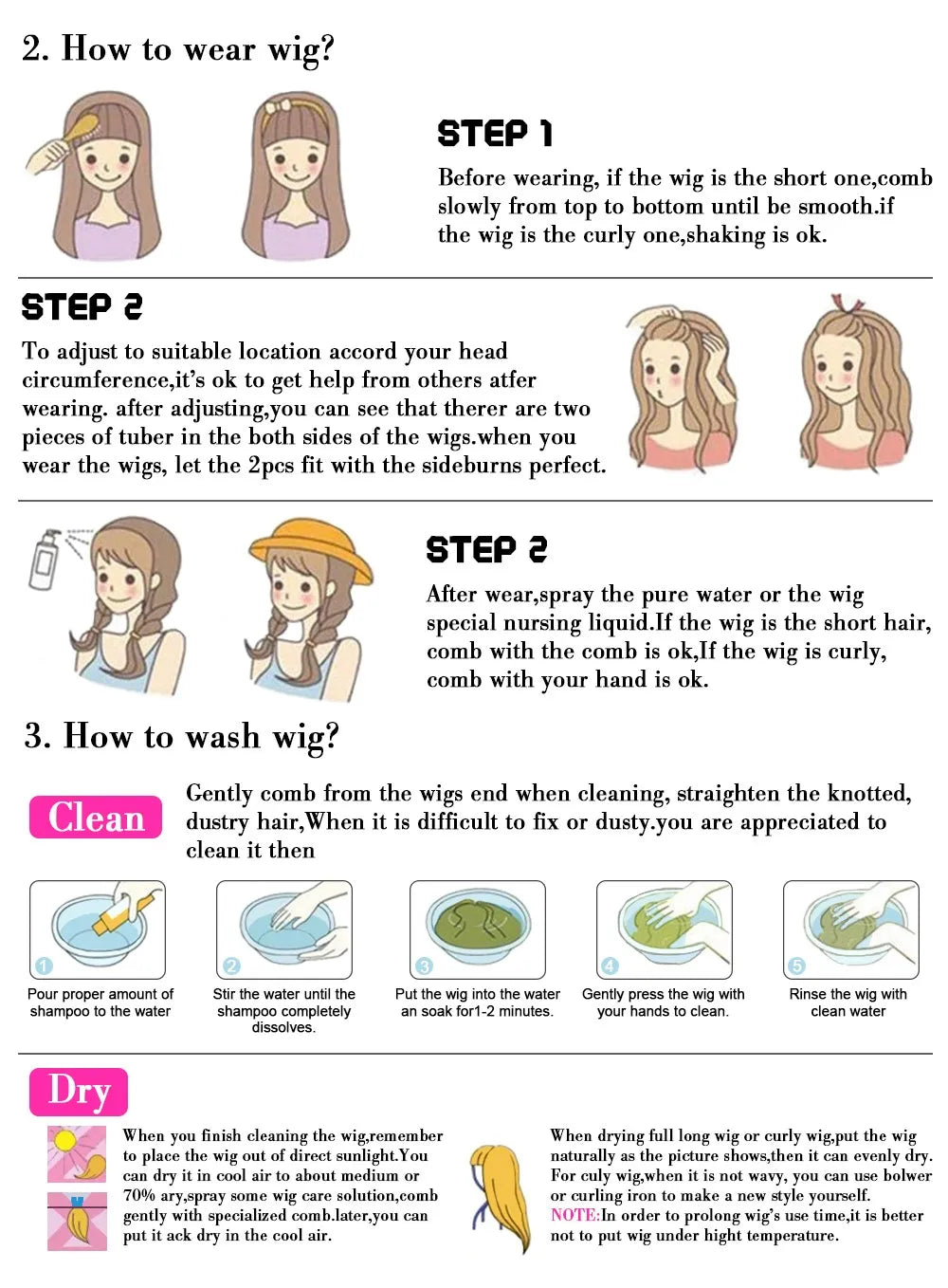 Kinky Straight Half Wig