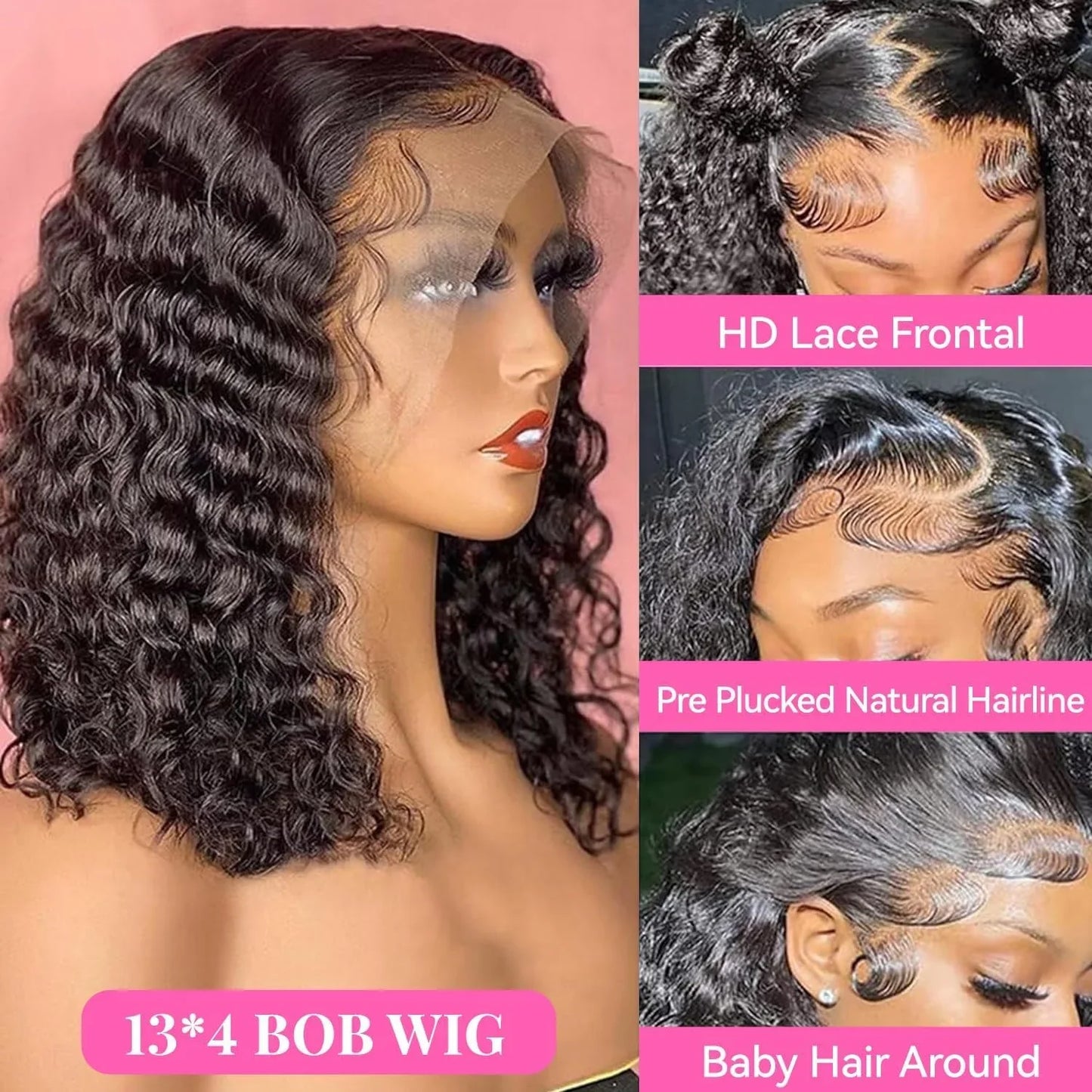 Burmese Curly Short Bob Wigs