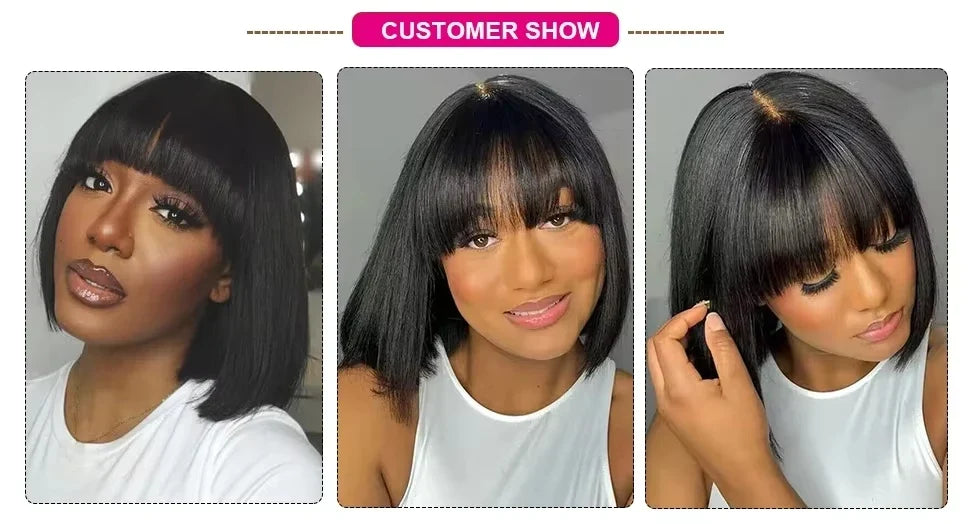 16inch 3X1 Middle Part Lace Wig Bob Wigs
