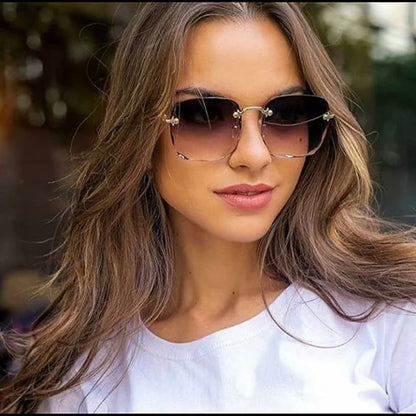 Square Rimless Sunglass