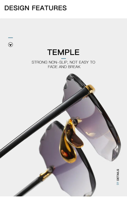 Square Rimless Sunglass
