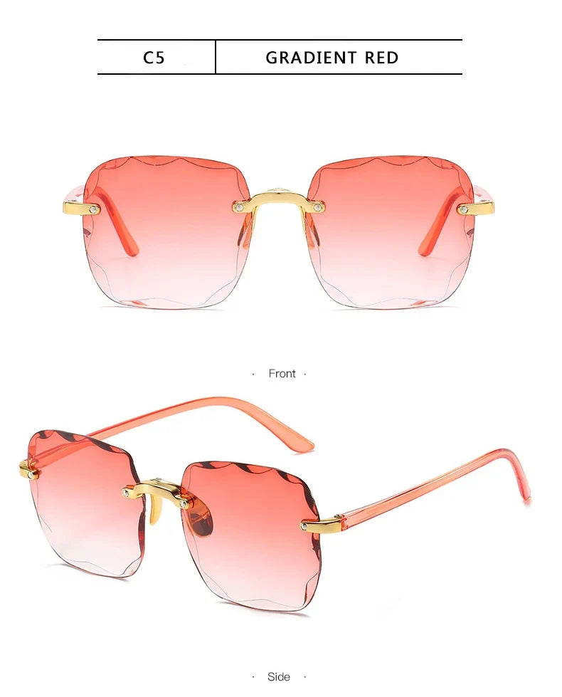 Square Rimless Sunglass