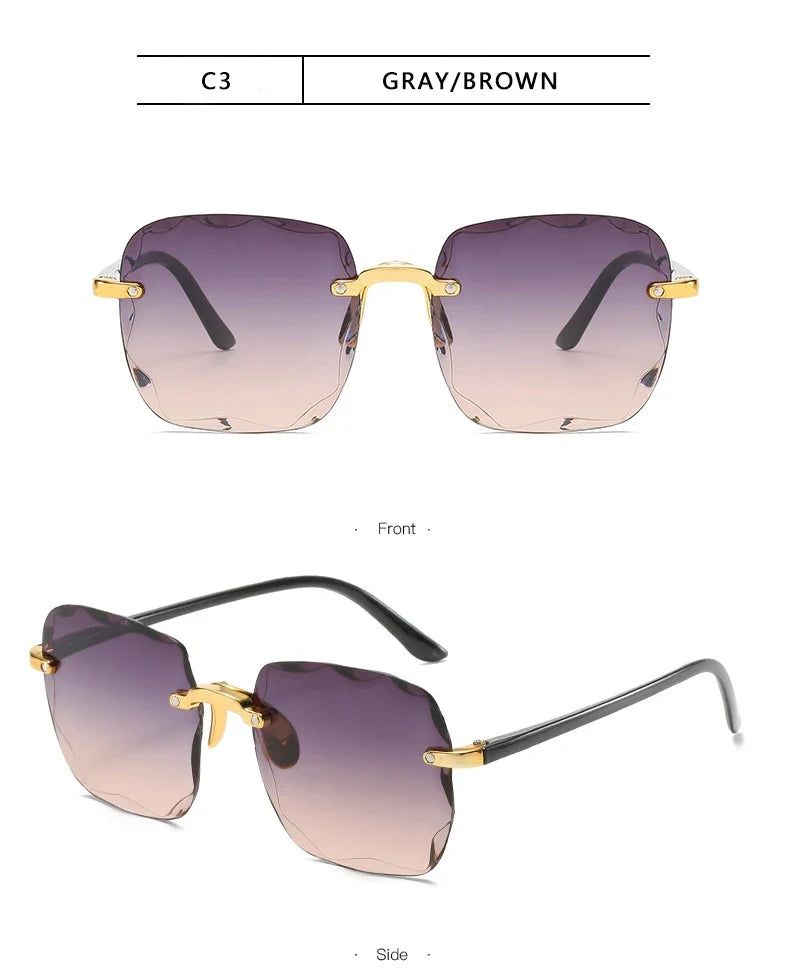 Square Rimless Sunglass