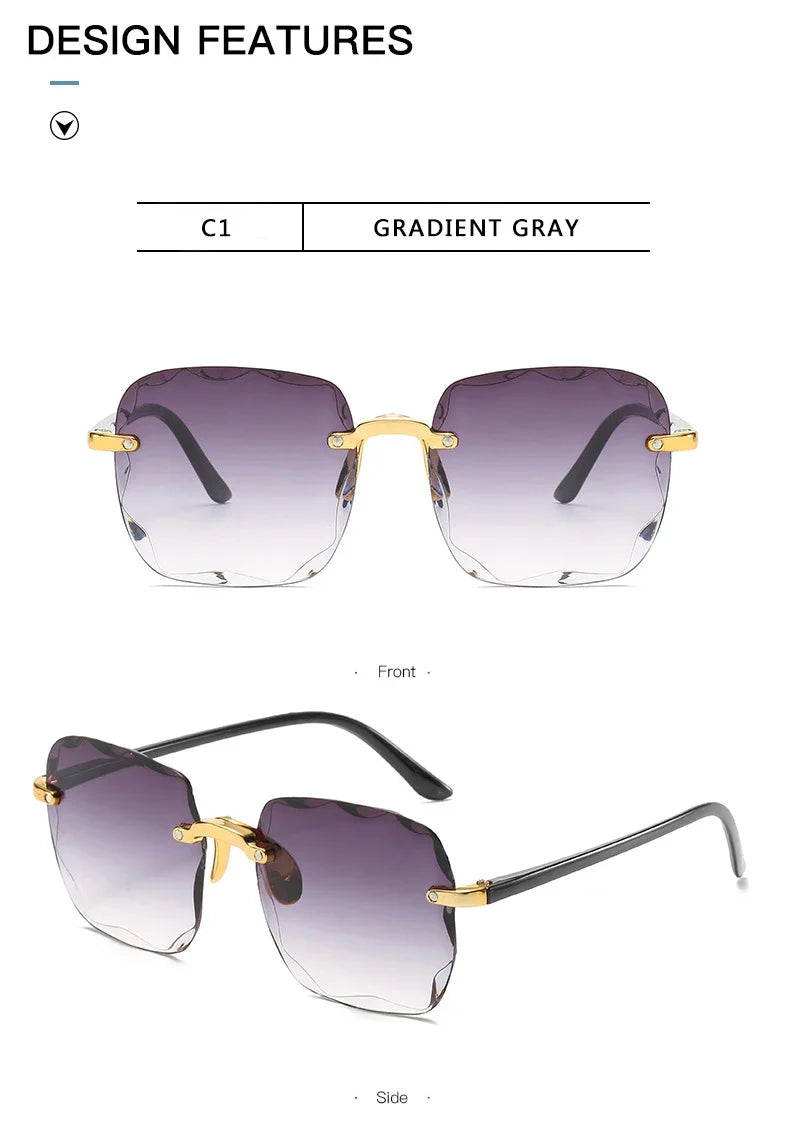 Square Rimless Sunglass