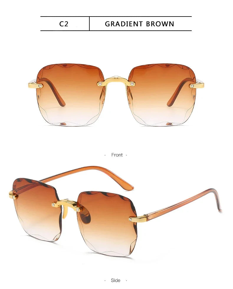 Square Rimless Sunglass