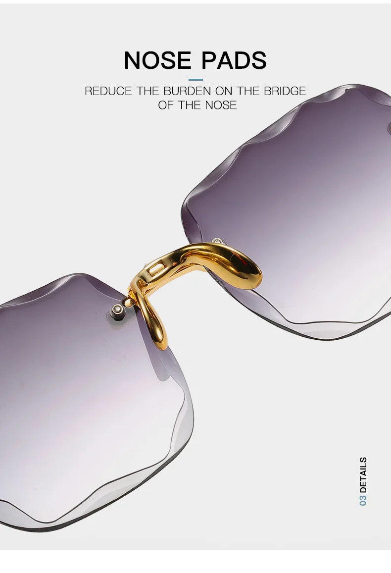 Square Rimless Sunglass