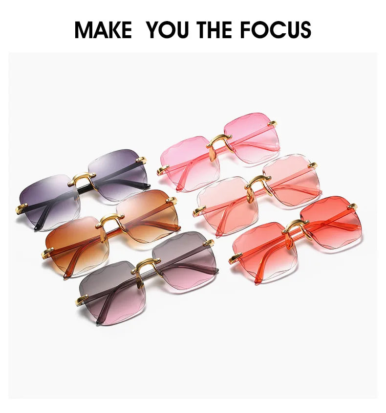Square Rimless Sunglass