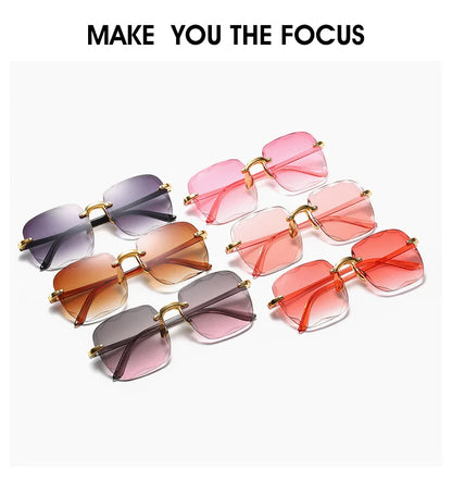 Square Rimless Sunglass