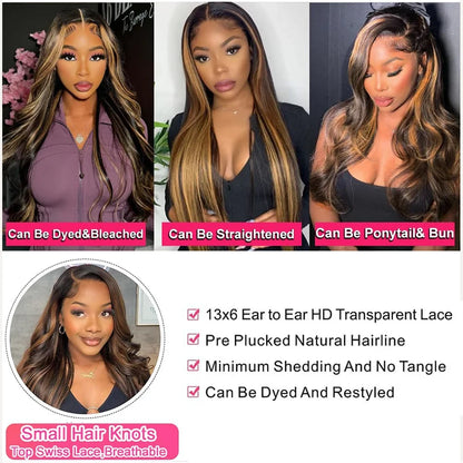 1B/30 Ombre Highlight Lace Front Wigs