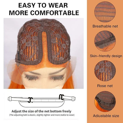 Ginger Orange HD Transparent Short Bob