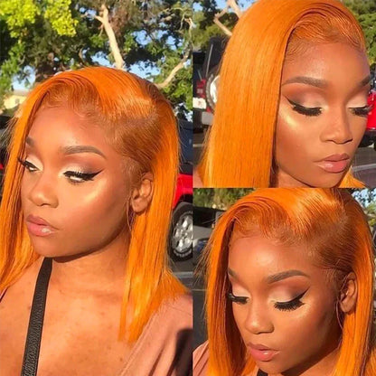 Ginger Bob Wig Human Hair