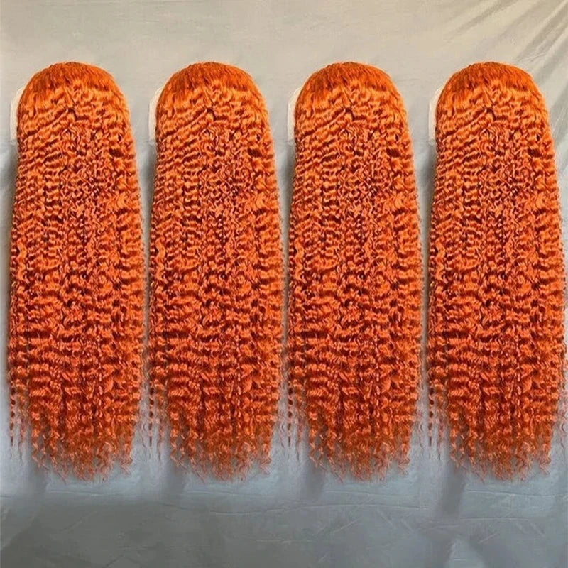 13x6 Ginger Orange Deep Wave Lace Front Wig