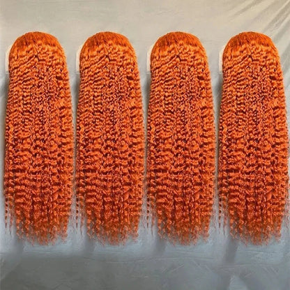 13x6 Ginger Orange Deep Wave Lace Front Wig