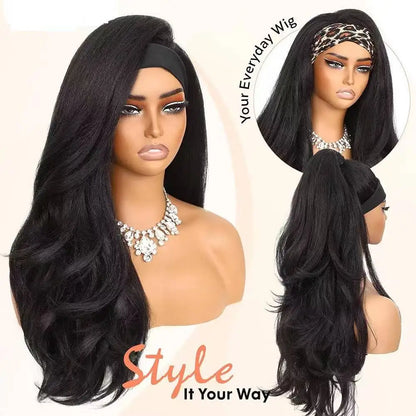26 Inch Yaki Wavy Headband Wigs