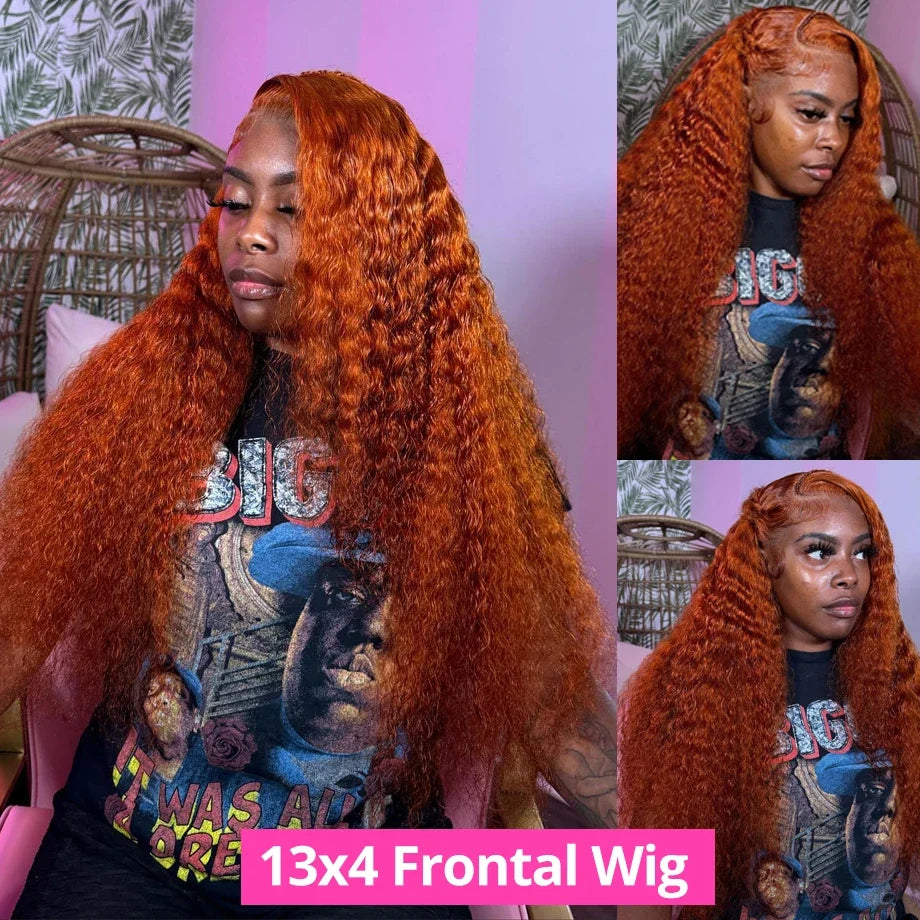 Orange Ginger Deep Wave Human Hair