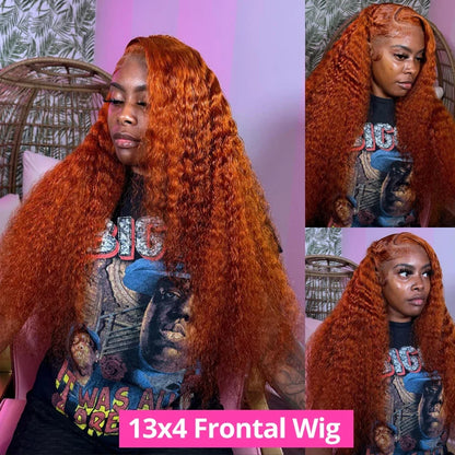 Orange Ginger Deep Wave Human Hair