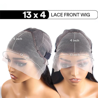 13x6 Ginger Orange Deep Wave Lace Front Wig