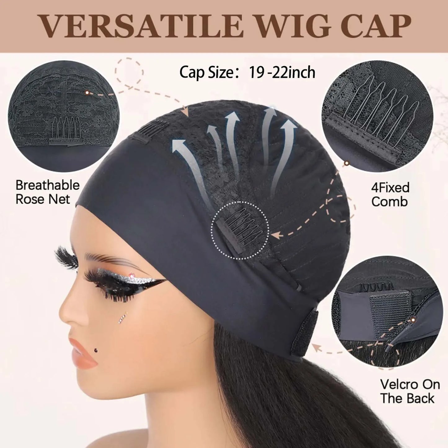 Kinky Straight Headband Synthetic Wig