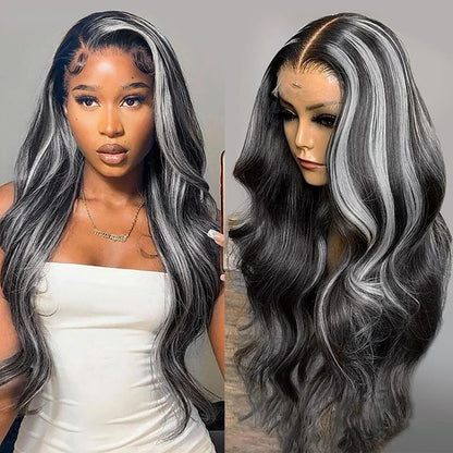 Ombre Ash Blonde With Dark Roots