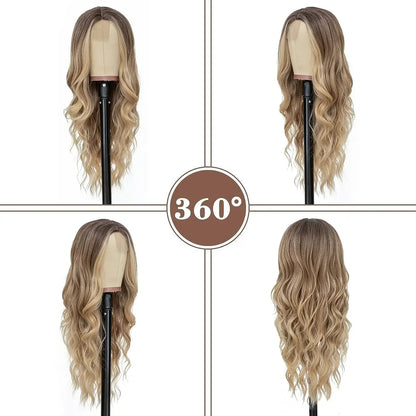Ombre Blonde Curly Wig