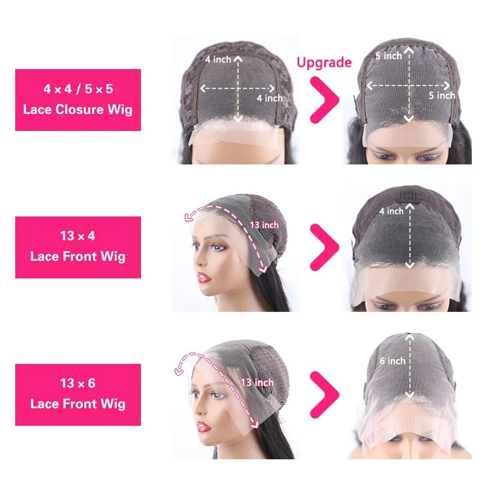 Kinky Straight Wig 4C Edges