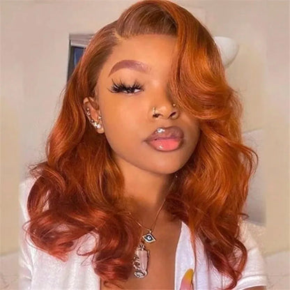 Orange Ginger Body Wave Bob Wig