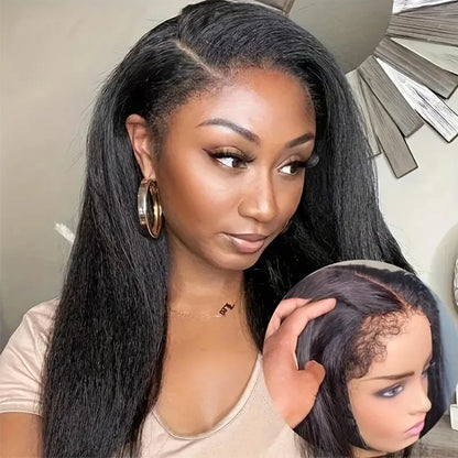 Kinky Straight Wig 4C Edges