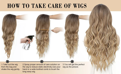 Ombre Blonde Curly Wig