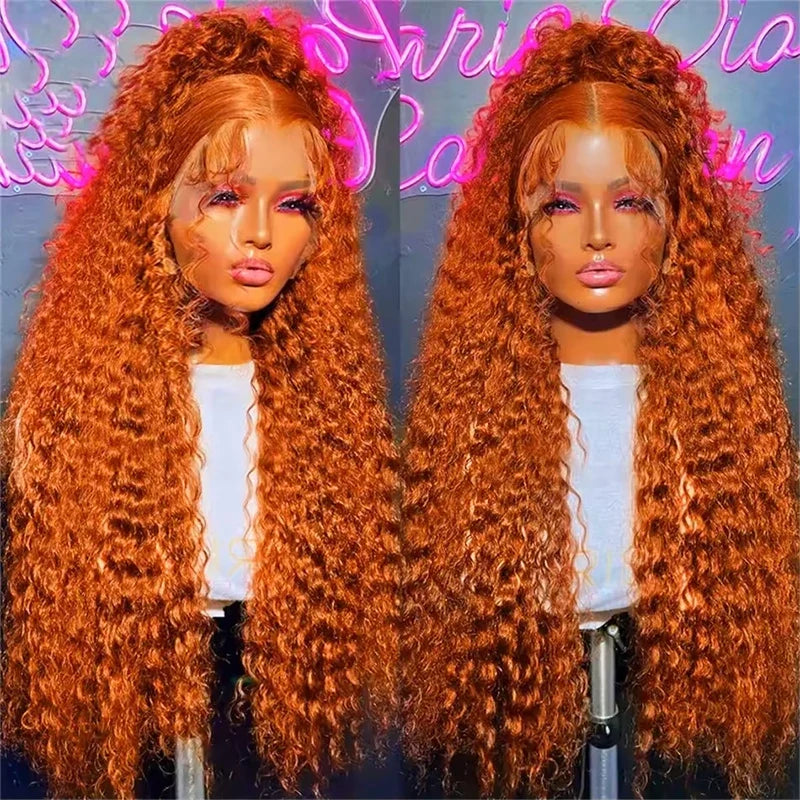 36 Inch Ginger Orange Wig