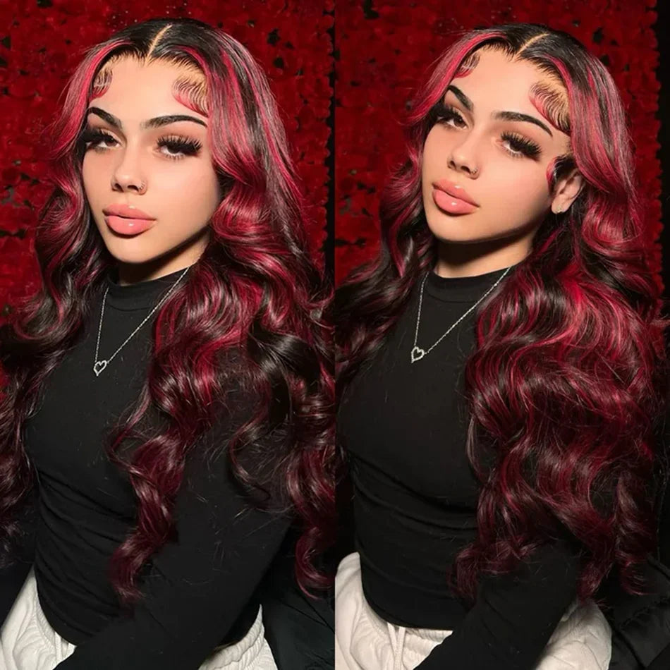 Ombre Red With Blonde