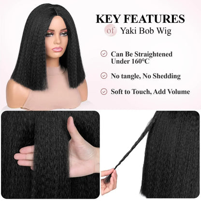 Synthetic Straight U Part Wig Kinky