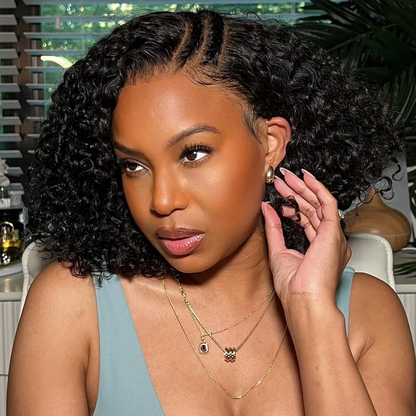 Brazilian Curly Lace Front Wig Short Bob