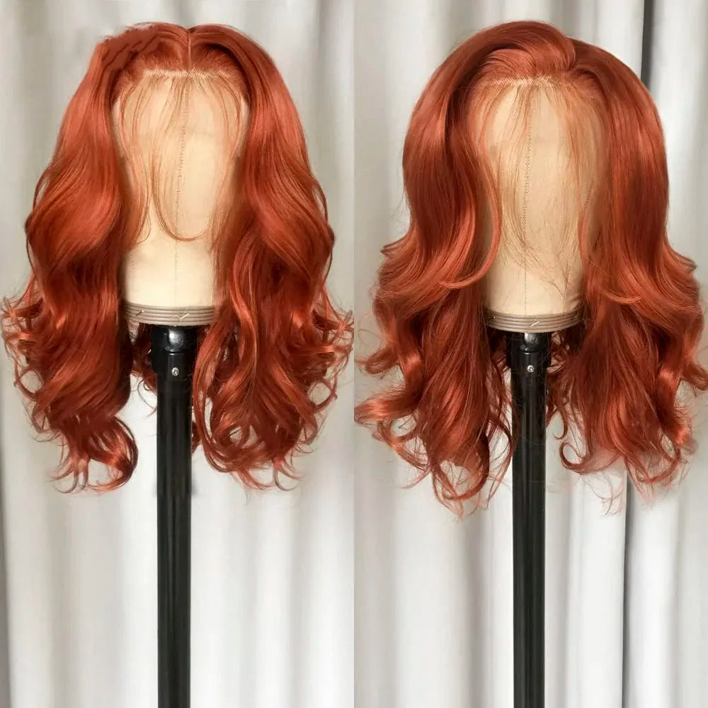 Orange Ginger Body Wave Bob Wig