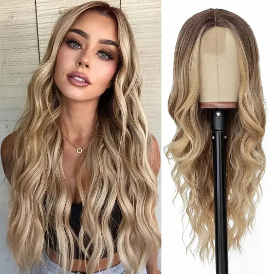 Ombre Blonde Curly Wig