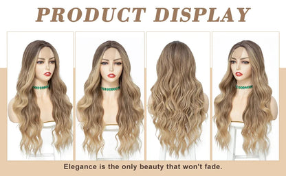 Ombre Blonde Curly Wig