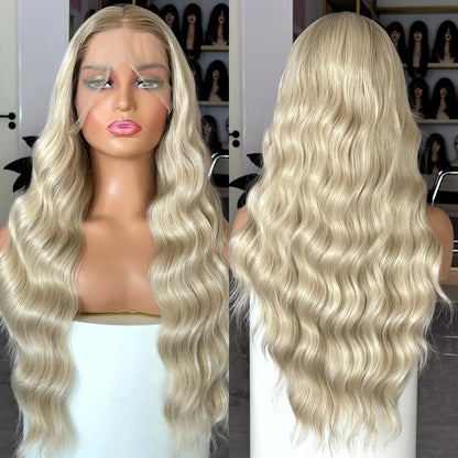 Long Blonde Brown Ombre Wig