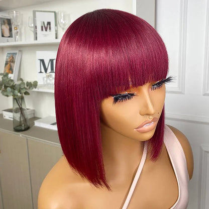 Brazilian 99J Red Short Bob Human Hair
