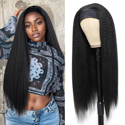 Kinky Straight Headband Synthetic Wig