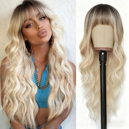 Ombre Blonde Curly Wig