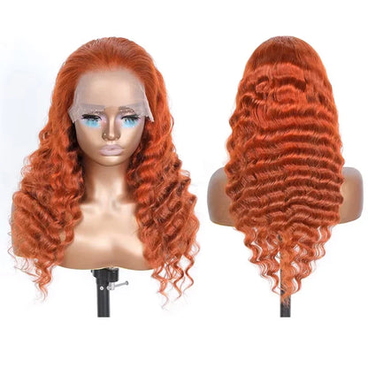 36 Inch Ginger Orange Wig