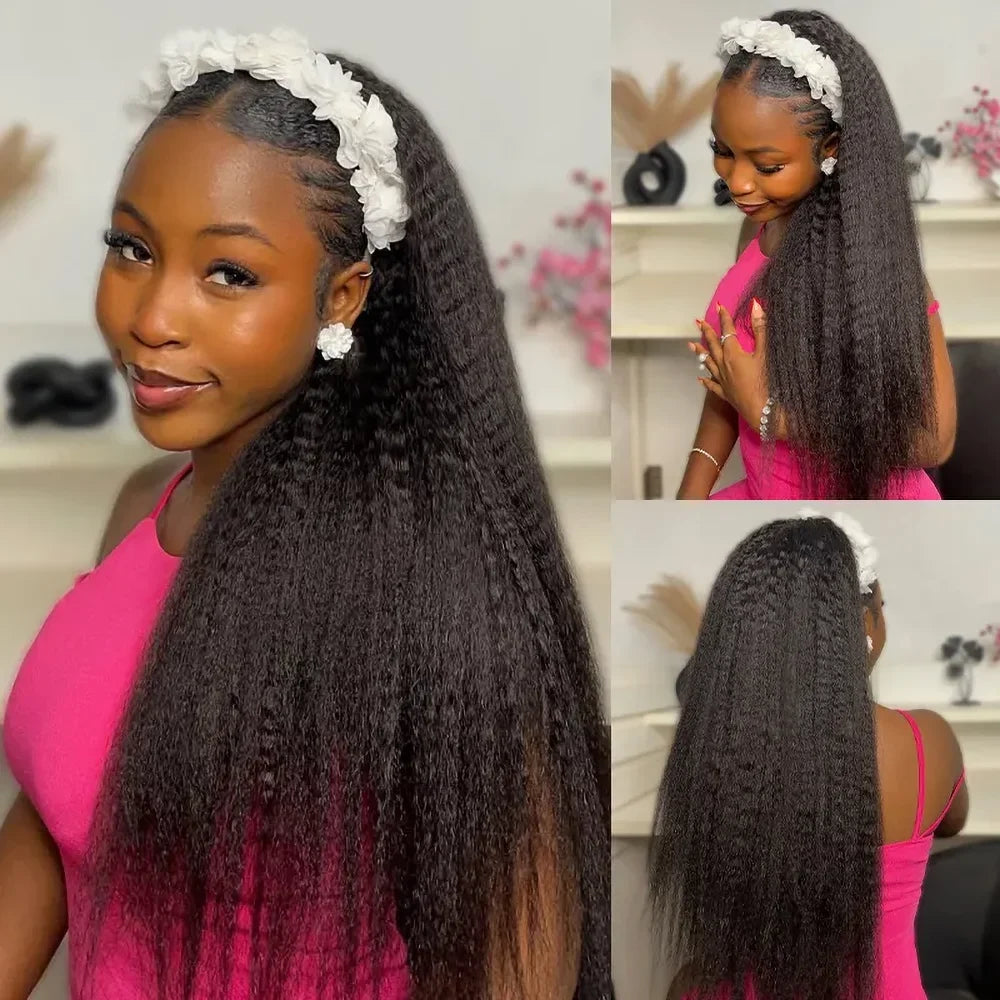 Kinky Straight Half Wig