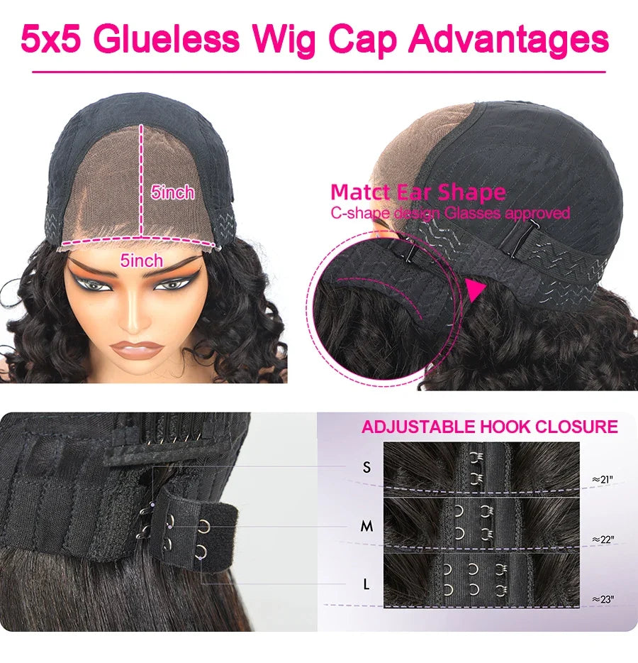 Highlight 5x5 Glueless Wigs Human Hair
