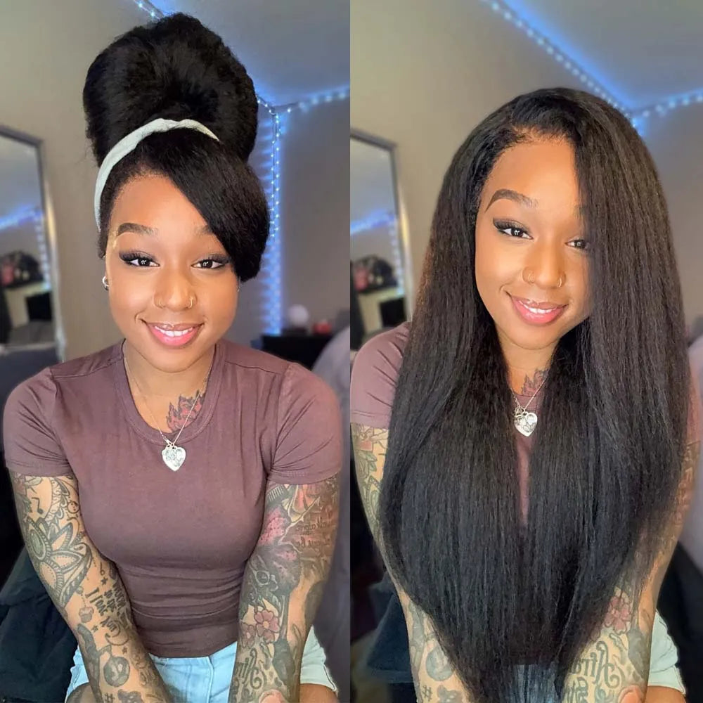Kinky Straight Half Wig