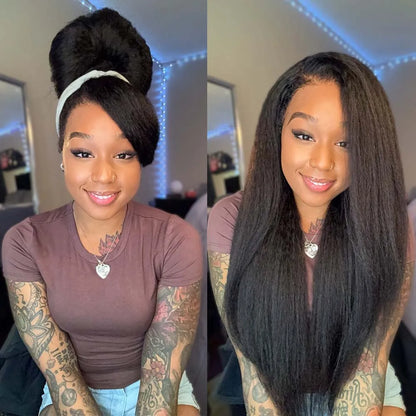 Kinky Straight Half Wig