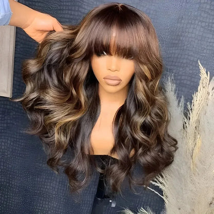 Ombre Brown With Bangs