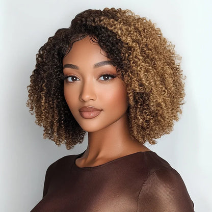 Ombre Brown Curly Wigs