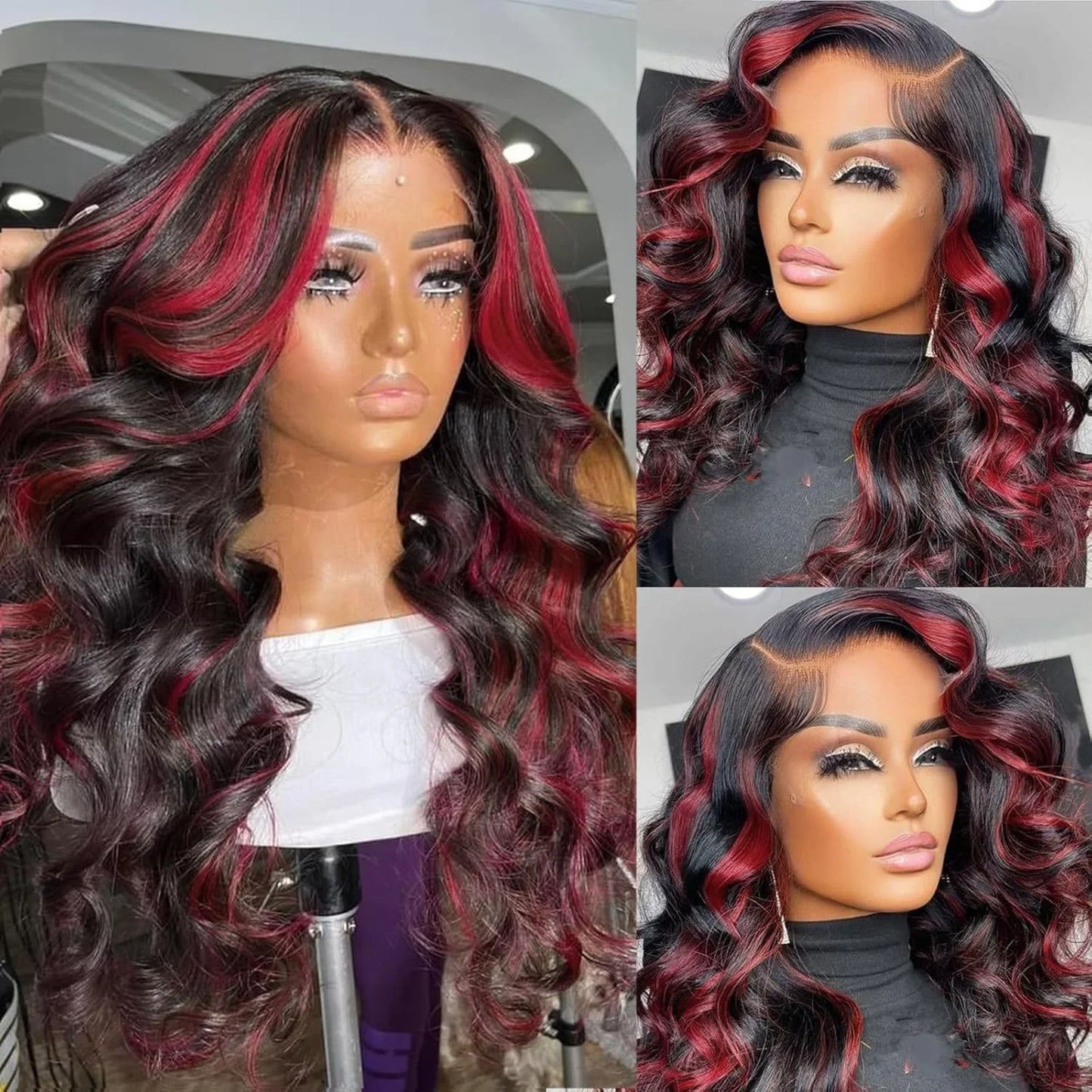 Ombre Red With Blonde