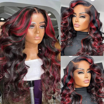 Ombre Red With Blonde