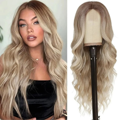 Ombre Blonde Curly Wig