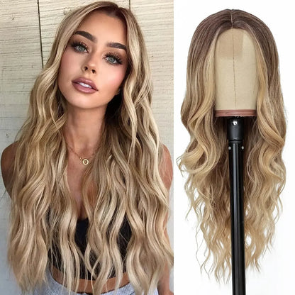 Ombre Blonde Curly Wig